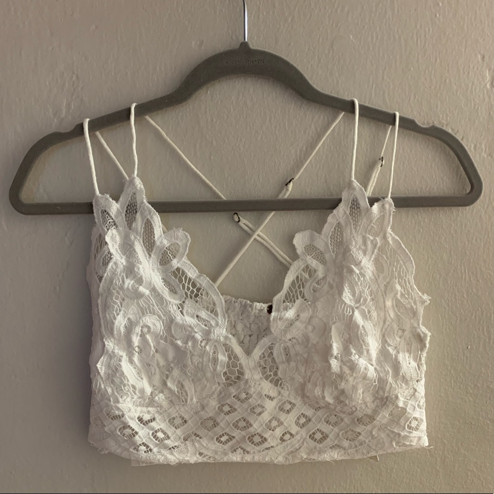 Free People White Bralette